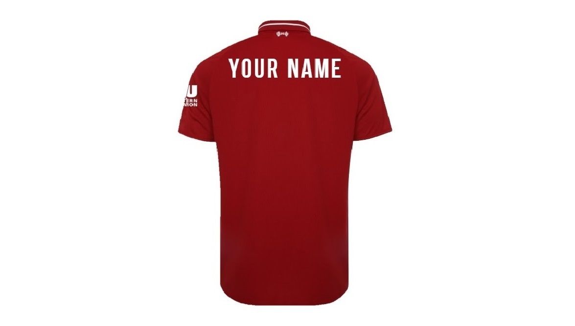 personalised liverpool jersey