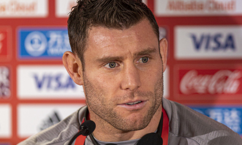 James Milner at a FIFA Club World Cup press conference