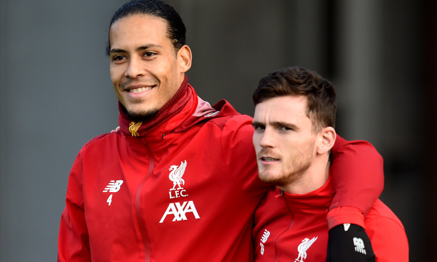 Liverpool in pre-Leicester training, December 24