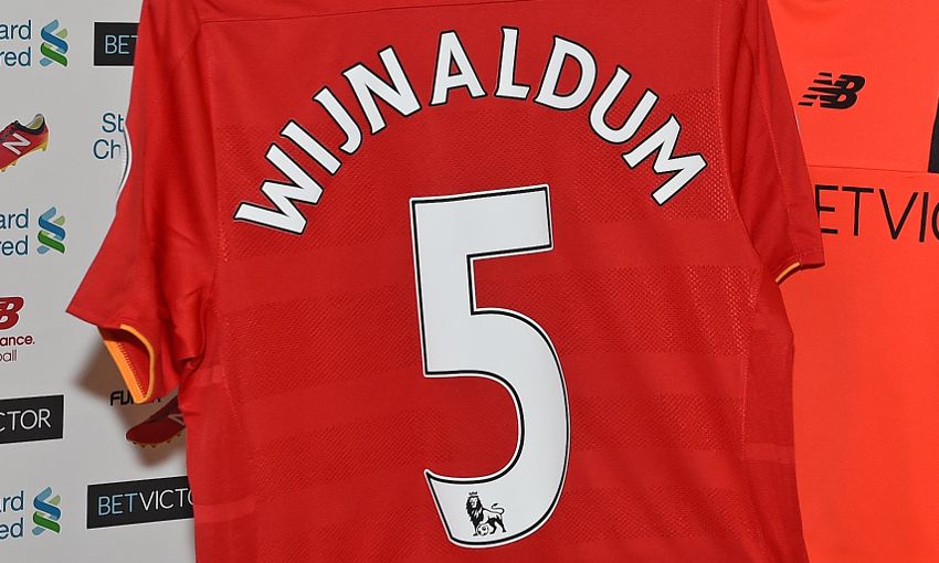 Wijnaldum takes No.5 shirt after Reds 