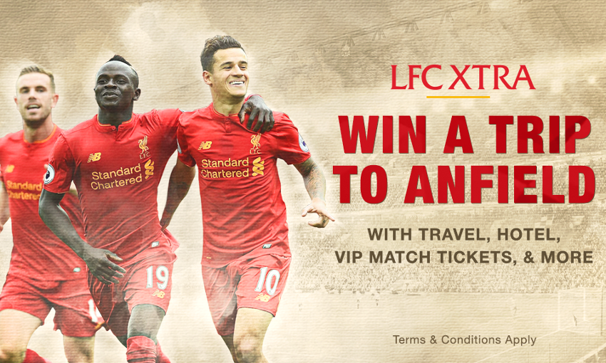 Win a VIP experience at Anfield with LFC Xtra competition