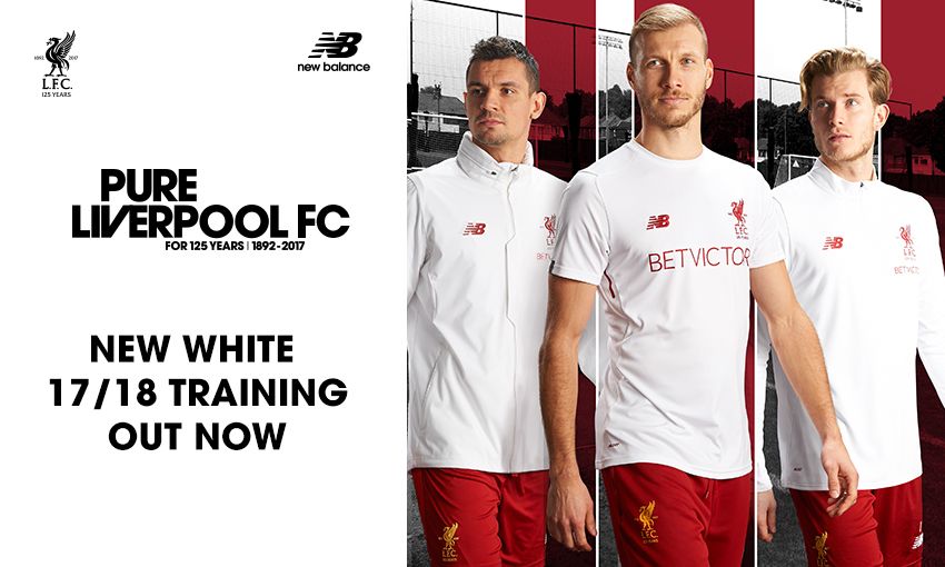 New Balance training range now available in white - Liverpool FC