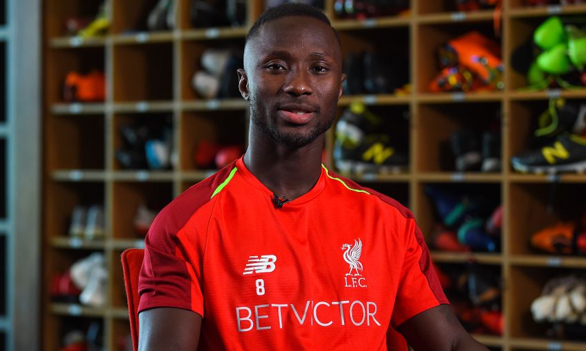 Naby Keita arrives at Liverpool FC