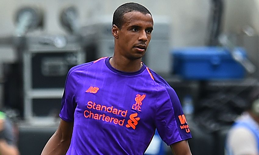 Liverpool's Joel Matip against Borussia Dortmund in the International Champions Cup in Charlotte.