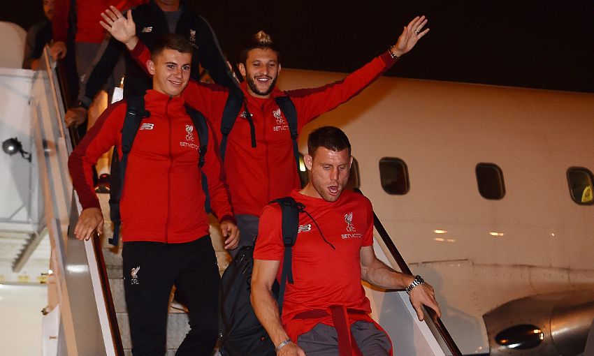 Liverpool arrive in New Jersey.