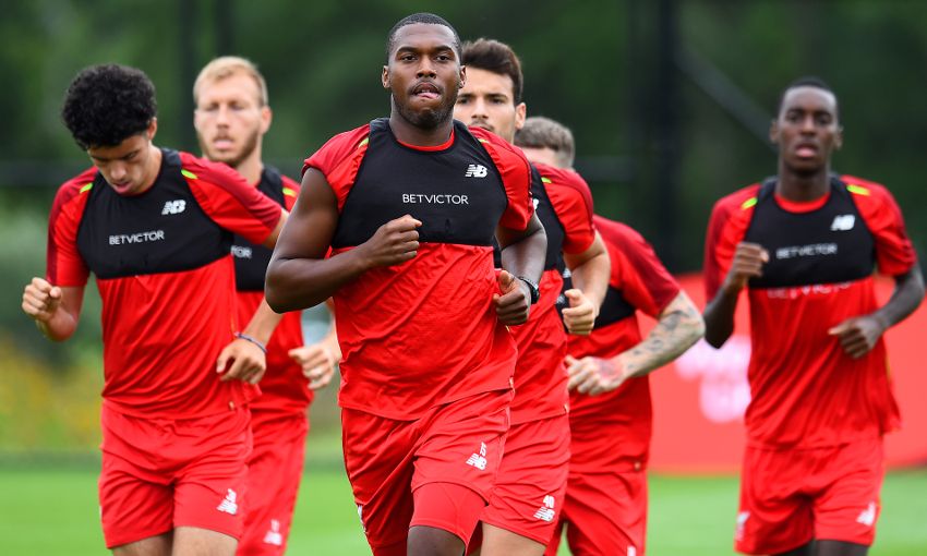 Liverpool train in New Jersey on July 26