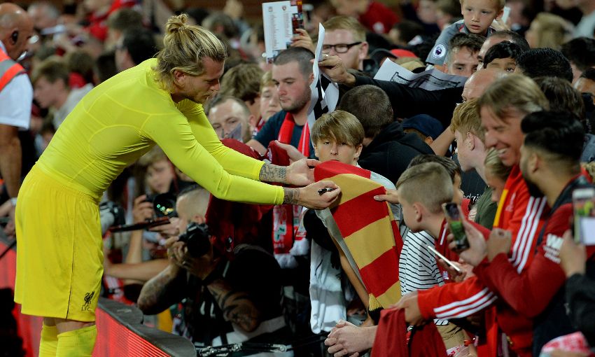 Players meet fans at Anfield on August 7