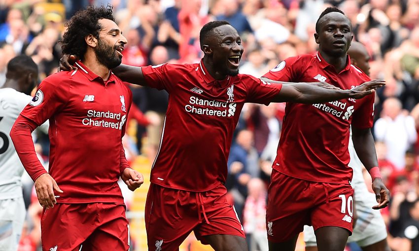 Liverpool celebrate a goal against West Ham