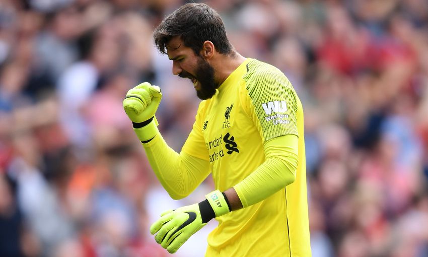Liverpool goalkeeper Alisson at Anfield