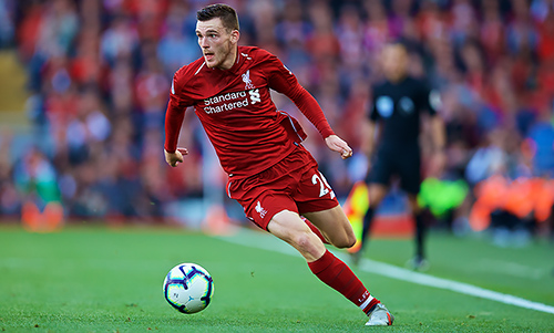 Liverpool left-back Andy Robertson