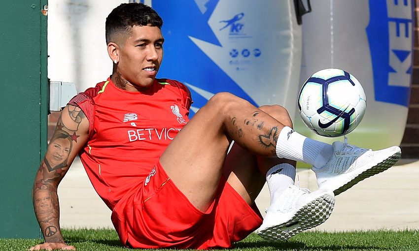 Roberto Firmino of Liverpool at Melwood