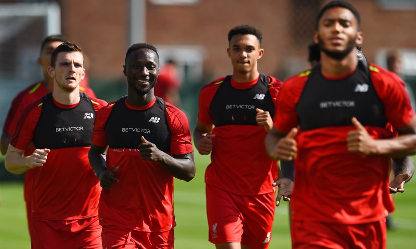 Liverpool train at Melwood