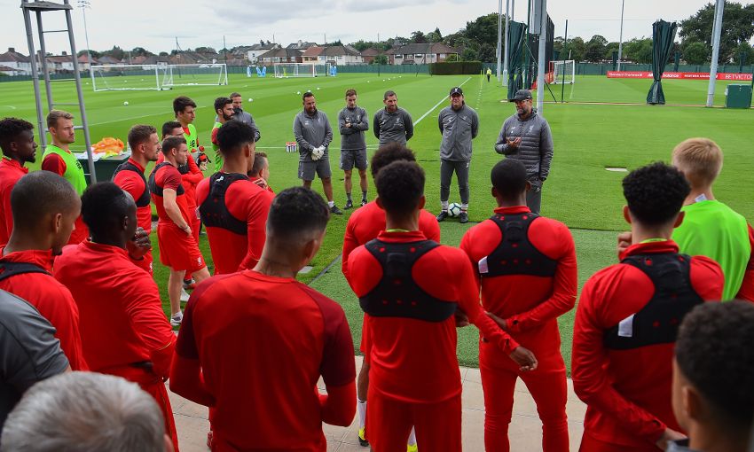 Liverpool training at Melwood, August 28