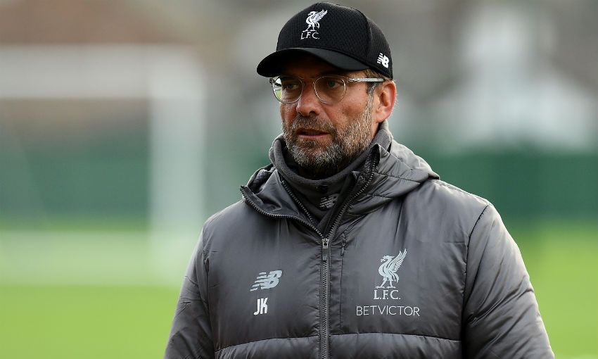 Liverpool FC in training at Melwood in October 2018