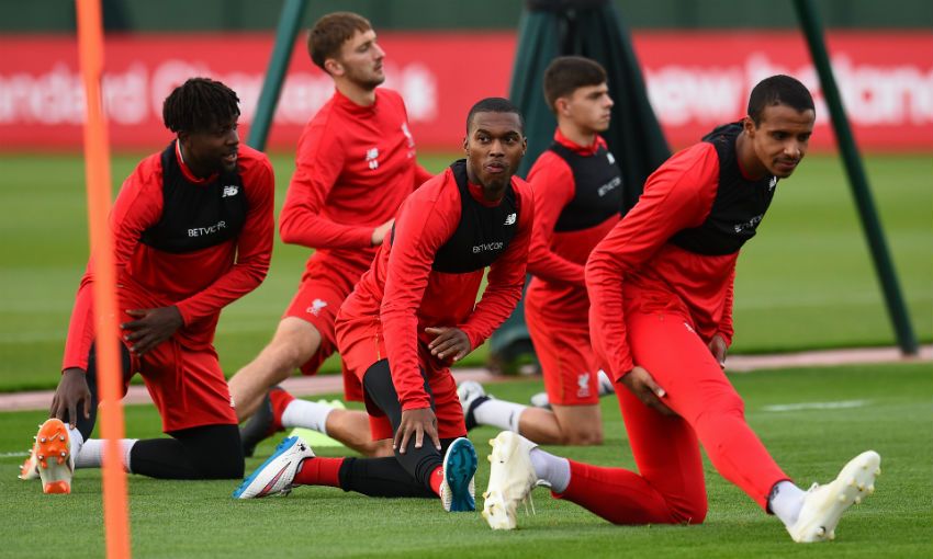 Liverpool FC in training in October 2018