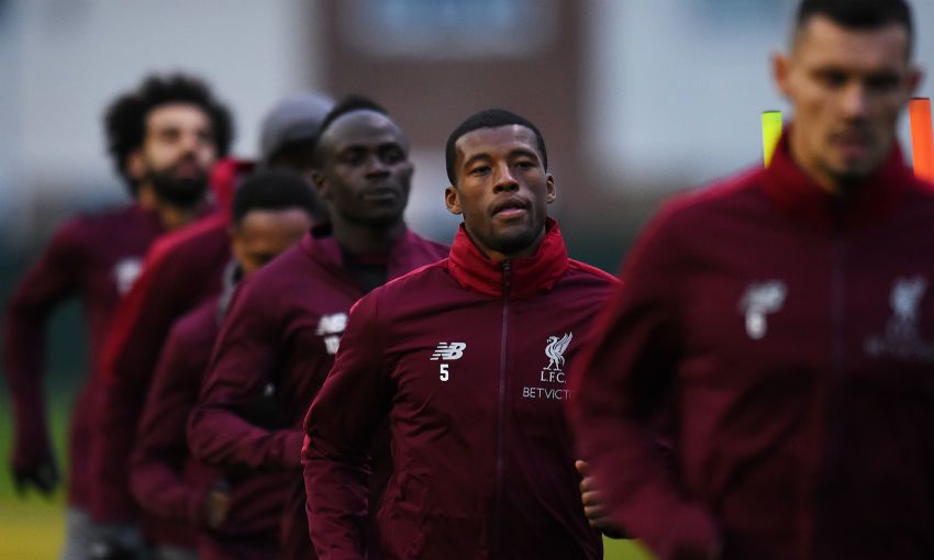 Liverpool FC in Champions League training at Melwood