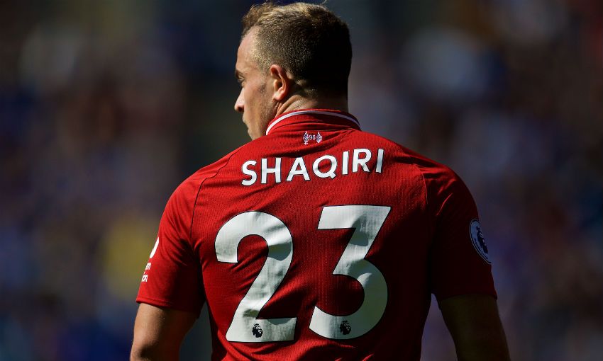 Xherdan Shaqiri in action for Liverpool FC