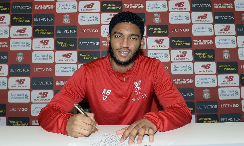 Joe Gomez of Liverpool FC signs a new contract