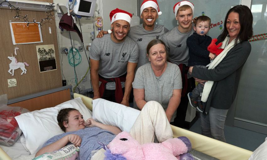 Liverpool FC visit Alder Hey Children's Hospital, Christmas 2018
