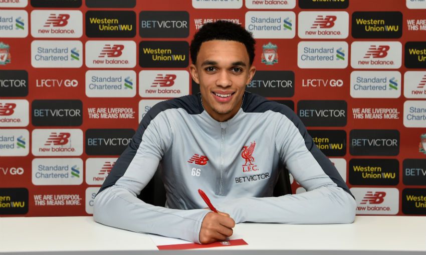 Trent Alexander-Arnold sings new Liverpool FC contract