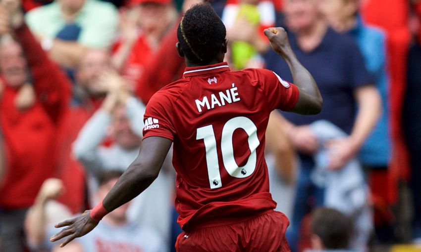 Liverpool's Sadio Mane celebrates