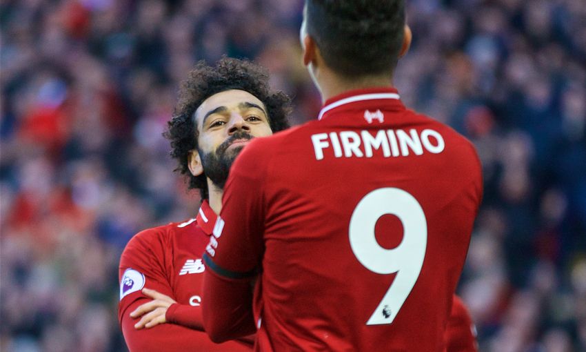 Mohamed Salah celebrates