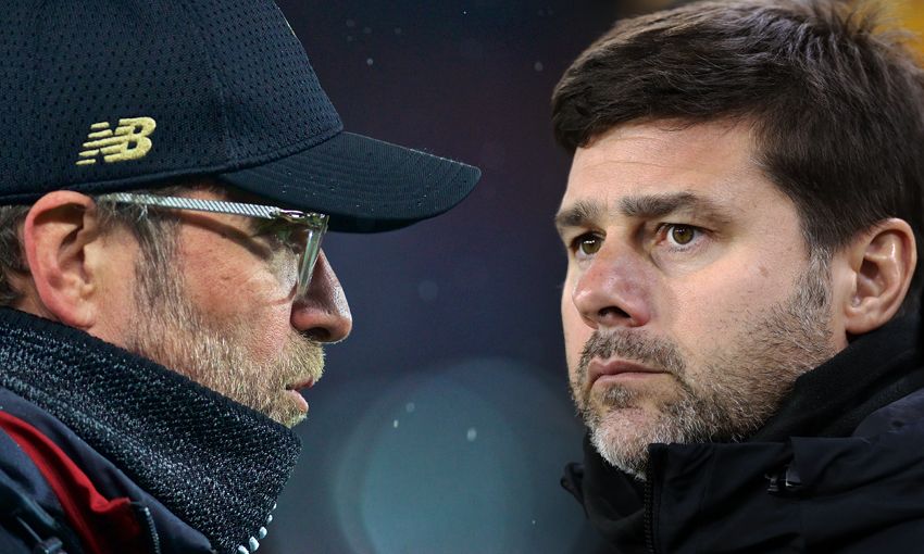 Liverpool manager Jürgen Klopp and Tottenham Hotspur boss Mauricio Pochettino