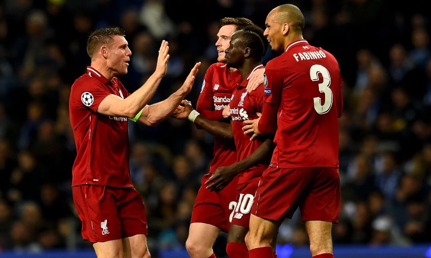 Image result for Liverpool swept aside Porto with a thumping 6-1 aggregate victory to set up a mouth-watering Champions League semi-final tie with Spanish champions Barcelona.