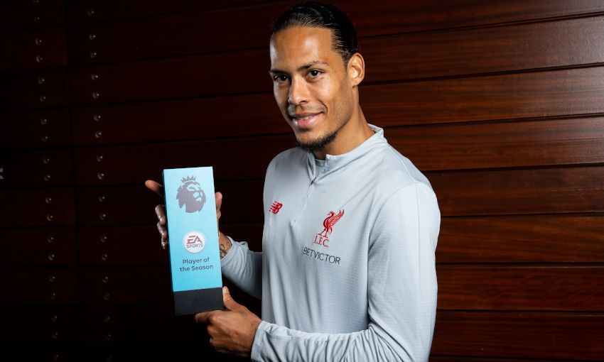 Virgil van Dijk collects Premier League Player of the Season award