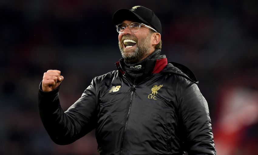 Liverpool manager Jürgen Klopp celebrates