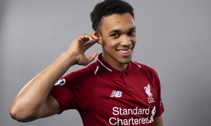 Trent Alexander-Arnold at a UEFA photoshoot