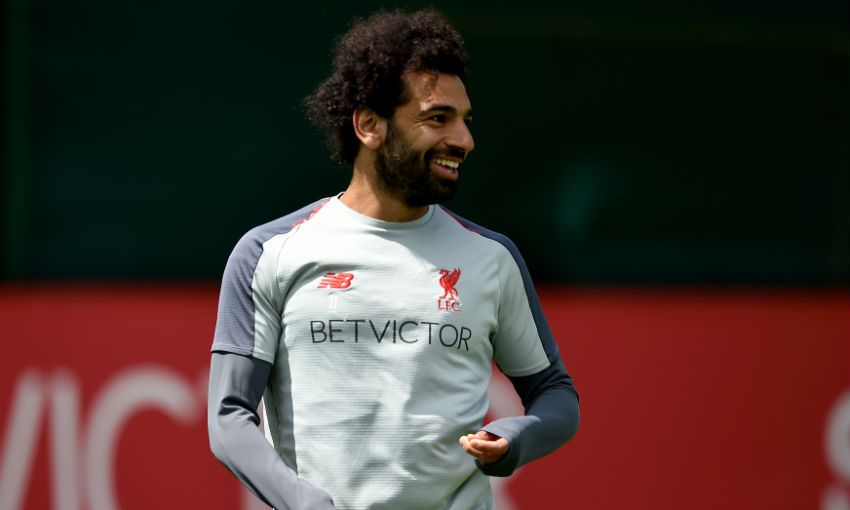 Mohamed Salah training ahead of Champions League final