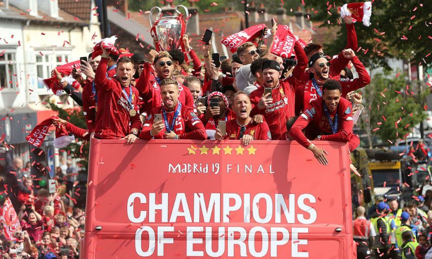 Liverpool Champions League trophy parade