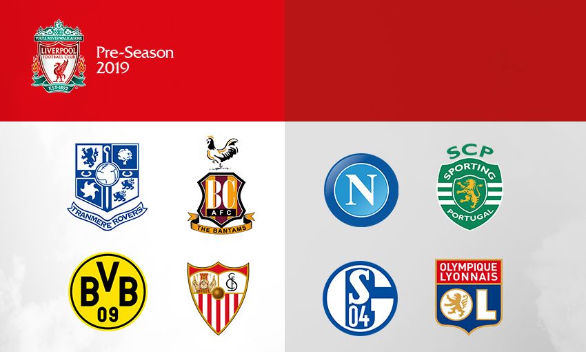 Liverpool's 2019-20 pre-season fixtures