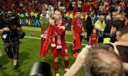 Jordan Henderson with Champions League trophy