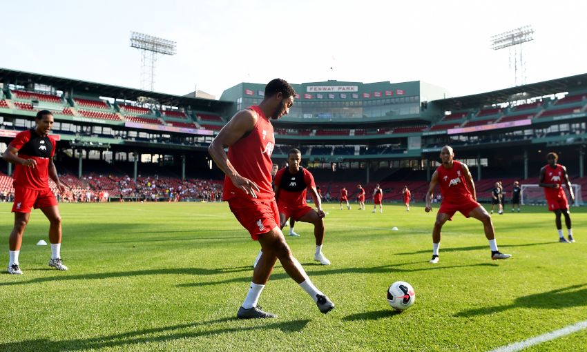 Liverpool training session at Fenway Park