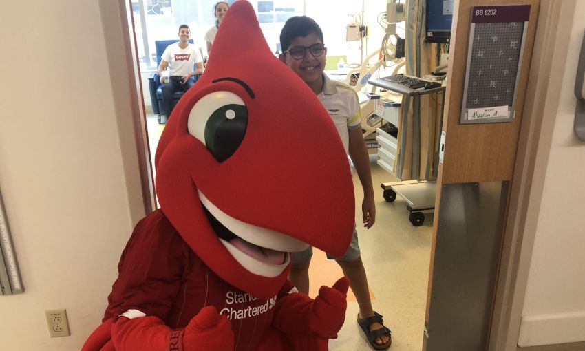 Reds visit Boston Children's Hospital