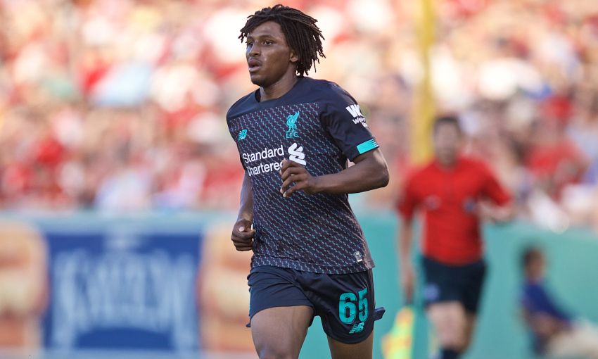 Yasser Larouci in action for Liverpool