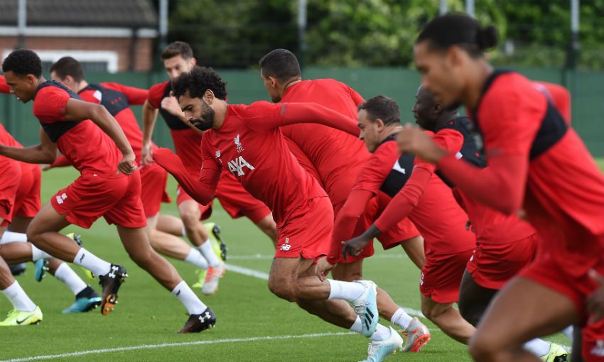 Liverpool FC training session at Melwood, August 2019