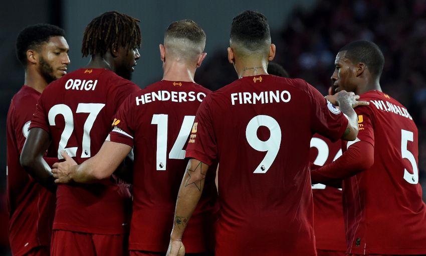 Liverpool celebrate against Norwich City