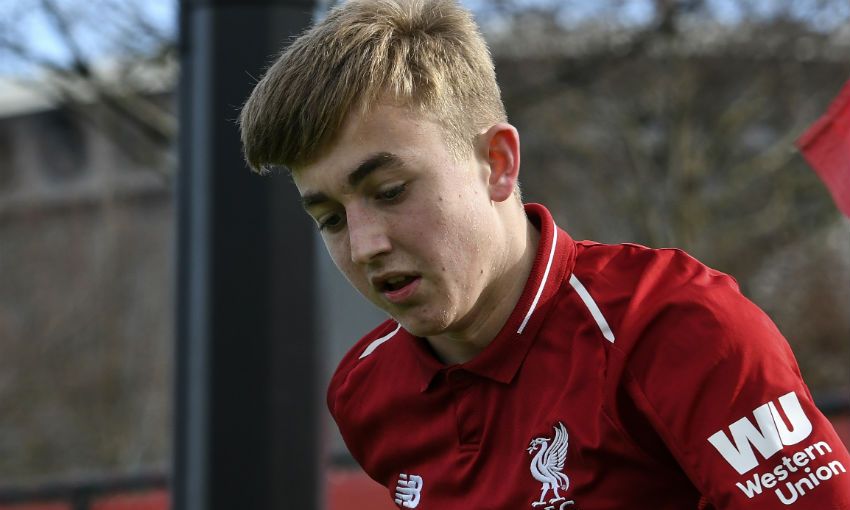 Jake Cain of Liverpool FC's Academy