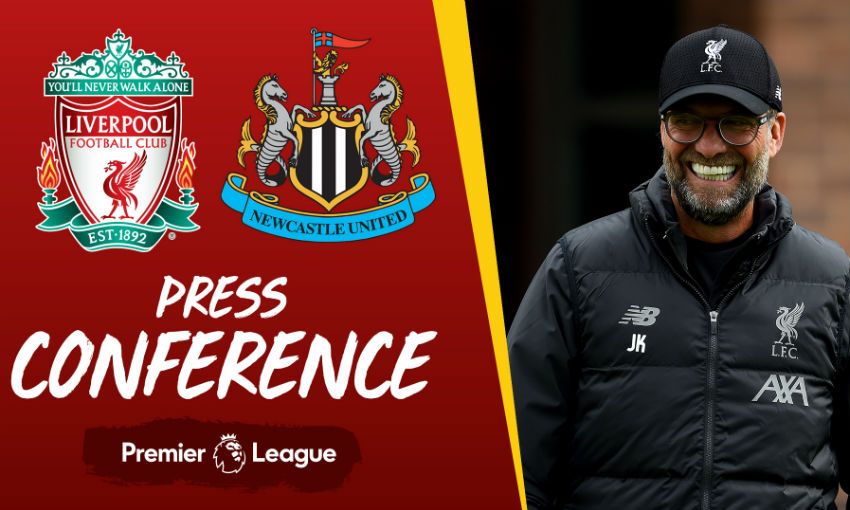 Jürgen Klopp's pre-match press conference, Liverpool v Newcastle United