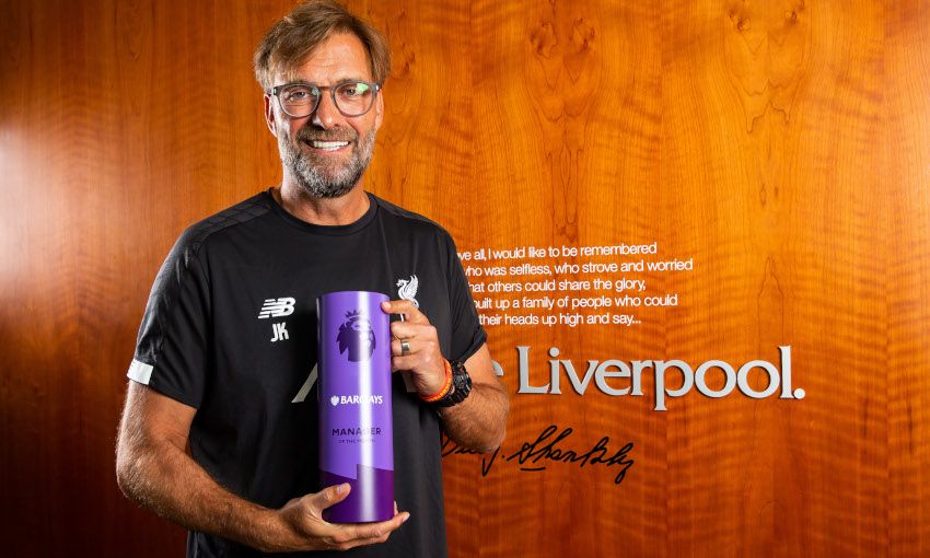 Image result for JÃ¼rgen Klopp on Manager of the Month award