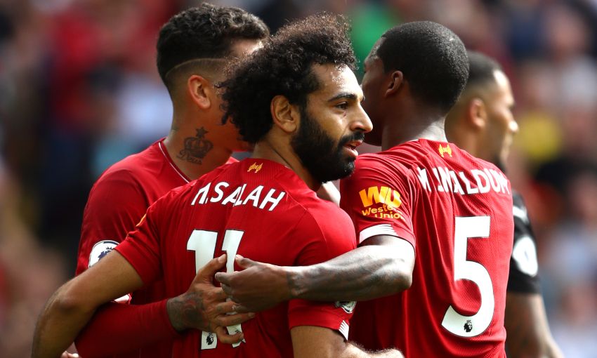 Liverpool celebrate against Newcastle United