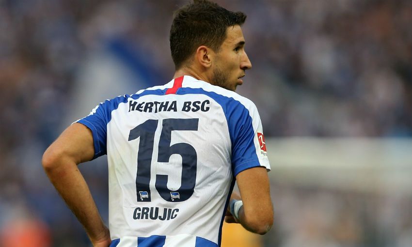 Marko Grujic in action for Hertha BSC