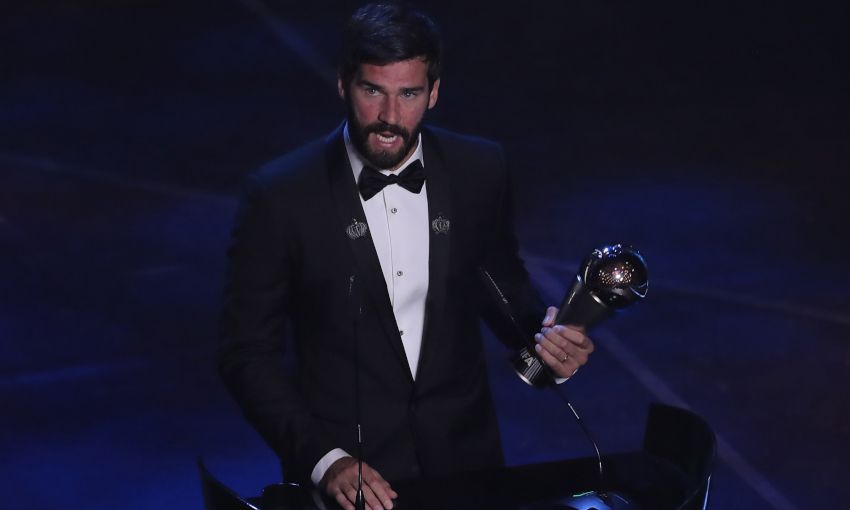 Alisson Becker wins Best FIFA Goalkeeper award