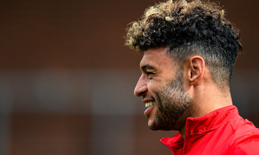 Alex Oxlade-Chamberlain in training at Melwood