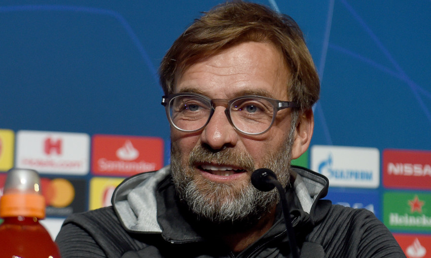 Jürgen Klopp at a Champions League press conference