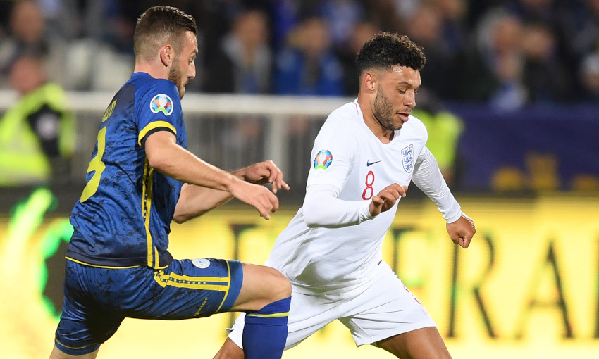 Alex Oxlade-Chamberlain in action for England