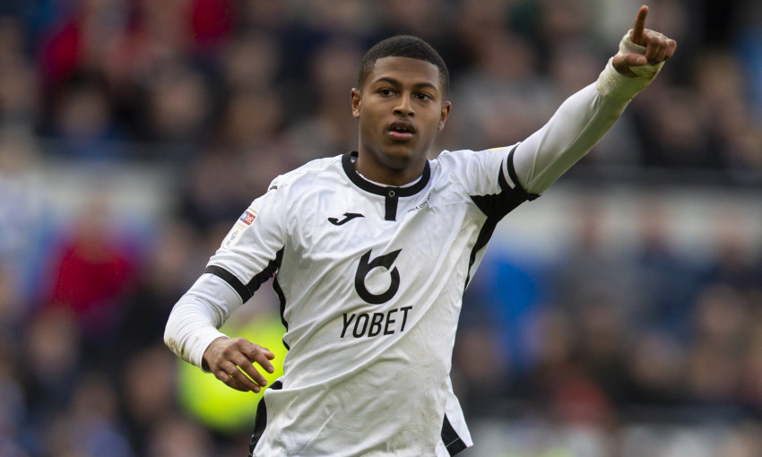 Rhian Brewster in action for Swansea City